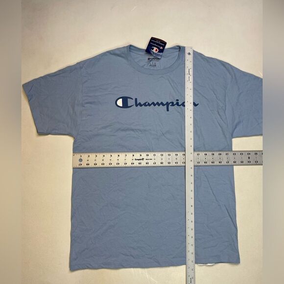 Champion Logo Graphic T-shirt Men Large Blue Short Sleeve GT23H NWT - Picture 6 of 6
